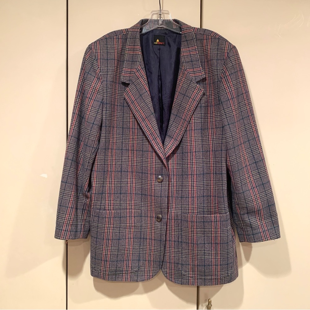 EUC Plaid Wool Blazer
